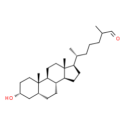 ChemSpider 2D Image | 3alpha-Hydroxy-5beta-cholestan-27-al | C27H46O2