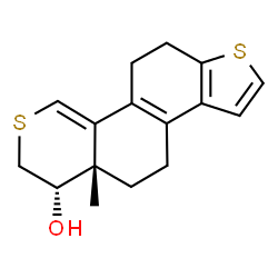 ChemSpider 2D Image | (5aS,6S)-5a-Methyl-5,5a,6,7,10,11-hexahydro-4H-[1]benzothieno[4,5-h]isothiochromen-6-ol | C16H18OS2