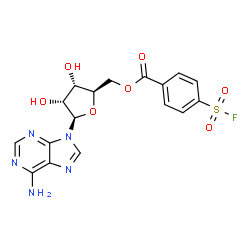 ChemSpider 2D Image | 5'-O-[4-(Fluorosulfonyl)benzoyl]adenosine | C17H16FN5O7S