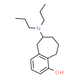 ChemSpider 2D Image | 6-(Dipropylamino)-6,7,8,9-tetrahydro-5H-benzo[7]annulen-1-ol | C17H27NO