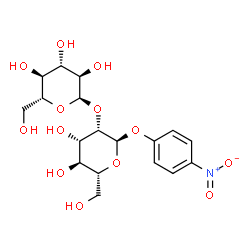 ChemSpider 2D Image | 4-Nitrophenyl 2-O-alpha-D-glucopyranosyl-alpha-D-mannopyranoside | C18H25NO13