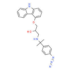 ChemSpider 2D Image | 1-{[2-(4-Azidophenyl)-2-propanyl]amino}-3-(9H-carbazol-4-yloxy)-2-propanol | C24H25N5O2