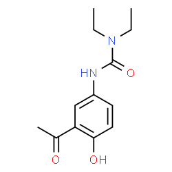 ChemSpider 2D Image | 3-(3-Acetyl-4-hydroxyphenyl)-1,1-diethylurea | C13H18N2O3