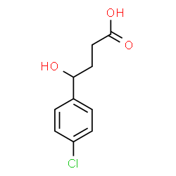 ChemSpider 2D Image | 4-(4-Chlorophenyl)-4-hydroxybutanoic acid | C10H11ClO3