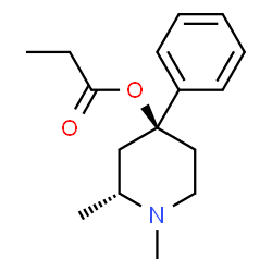 ChemSpider 2D Image | (2R,4S)-1,2-Dimethyl-4-phenyl-4-piperidinyl propionate | C16H23NO2