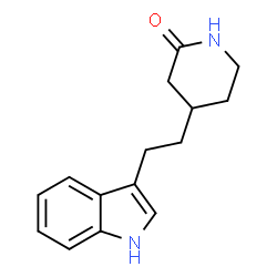 ChemSpider 2D Image | 4-[2-(1H-Indol-3-yl)ethyl]-2-piperidinone | C15H18N2O