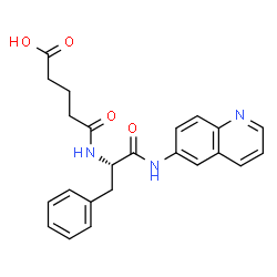 ChemSpider 2D Image | 5-Oxo-5-{[(2S)-1-oxo-3-phenyl-1-(6-quinolinylamino)-2-propanyl]amino}pentanoic acid | C23H23N3O4