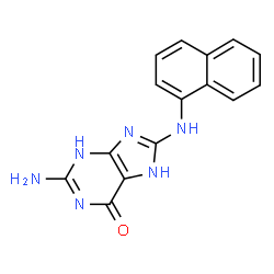 ChemSpider 2D Image | 2-Amino-8-(naphthalen-1-ylamino)-1H-purin-6(9H)-one | C15H12N6O