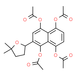 ChemSpider 2D Image | 2-(5,5-Dimethyltetrahydro-2-furanyl)-1,4,5,8-naphthalenetetrayl tetraacetate | C24H26O9