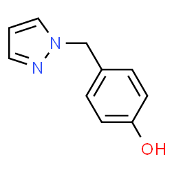 ChemSpider 2D Image | 4-(1H-Pyrazol-1-ylmethyl)phenol | C10H10N2O