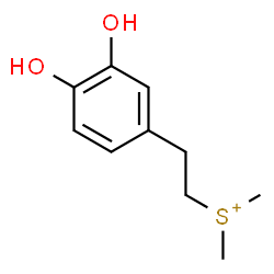 ChemSpider 2D Image | [2-(3,4-Dihydroxyphenyl)ethyl](dimethyl)sulfonium | C10H15O2S