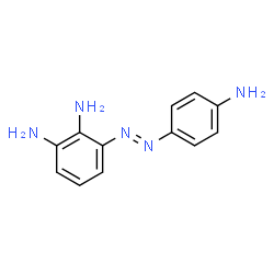 ChemSpider 2D Image | 3-[(E)-(4-Aminophenyl)diazenyl]-1,2-benzenediamine | C12H13N5