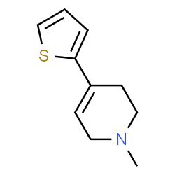 ChemSpider 2D Image | 1,2,3,6-Tetrahydro-1-methyl-4-(2-thienyl)pyridine | C10H13NS