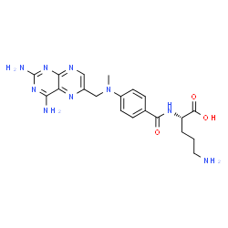 ChemSpider 2D Image | N~2~-(4-{[(2,4-Diamino-6-pteridinyl)methyl](methyl)amino}benzoyl)-L-ornithine | C20H25N9O3