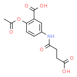 ChemSpider 2D Image | 2-Acetoxy-5-[(3-carboxypropanoyl)amino]benzoic acid | C13H13NO7