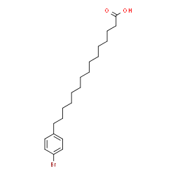ChemSpider 2D Image | 15-(4-Bromophenyl)pentadecanoic acid | C21H33BrO2