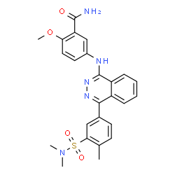 ChemSpider 2D Image | 5-({4-[3-(Dimethylsulfamoyl)-4-methylphenyl]-1-phthalazinyl}amino)-2-methoxybenzamide | C25H25N5O4S