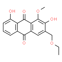 ChemSpider 2D Image | 2,8-Dihydroxy-3-ethoxymethyl-1-methoxyanthraquinone | C18H16O6