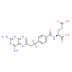 ChemSpider 2D Image | N-{4-[1-(2,4-Diamino-6-pteridinyl)-2-methyl-2-propanyl]benzoyl}-L-glutamic acid | C22H25N7O5