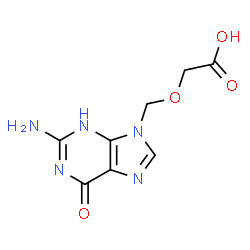 ChemSpider 2D Image | 9-Carboxymethoxymethylguanine | C8H9N5O4