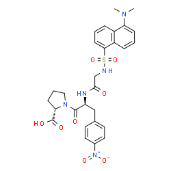 ChemSpider 2D Image | N-{[5-(Dimethylamino)-1-naphthyl]sulfonyl}glycyl-4-nitro-L-phenylalanyl-L-proline | C28H31N5O8S