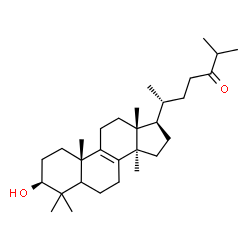 ChemSpider 2D Image | (3beta,5xi)-3-Hydroxylanost-8-en-24-one | C30H50O2