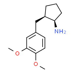 ChemSpider 2D Image | (1R,2R)-2-(3,4-Dimethoxybenzyl)cyclopentanamine | C14H21NO2