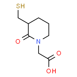 ChemSpider 2D Image | [2-Oxo-3-(sulfanylmethyl)-1-piperidinyl]acetic acid | C8H13NO3S
