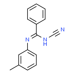 ChemSpider 2D Image | N-Cyano-N'-(3-methylphenyl)benzenecarboximidamide | C15H13N3