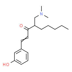 ChemSpider 2D Image | 4-[(Dimethylamino)methyl]-1-(3-hydroxyphenyl)-1-nonen-3-one | C18H27NO2
