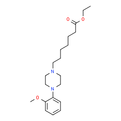 ChemSpider 2D Image | Ethyl 7-[4-(2-methoxyphenyl)-1-piperazinyl]heptanoate | C20H32N2O3