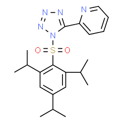 ChemSpider 2D Image | 1-(2,4,6-Triisopropylbenzenesulfonyl)-5-(pyridin-2-yl)tetrazolide | C21H27N5O2S