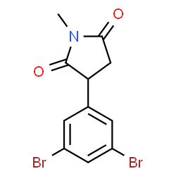 ChemSpider 2D Image | 3-(3,5-Dibromophenyl)-1-methyl-2,5-pyrrolidinedione | C11H9Br2NO2