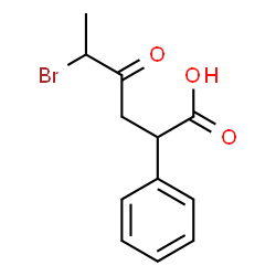ChemSpider 2D Image | 5-Bromo-4-oxo-2-phenylhexanoic acid | C12H13BrO3