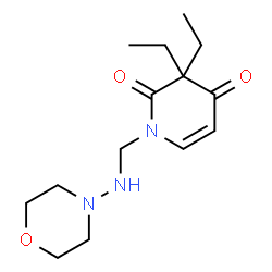 ChemSpider 2D Image | 3,3-Diethyl-1-[(4-morpholinylamino)methyl]-2,4(1H,3H)-pyridinedione | C14H23N3O3