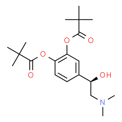 ChemSpider 2D Image | (R)-4-(2-(Dimethylamino)-1-hydroxyethyl)-1,2-phenylene 2,2-dimethylpropanoate | C20H31NO5