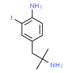 ChemSpider 2D Image | 4-(2-Amino-2-methylpropyl)-2-iodoaniline | C10H15IN2