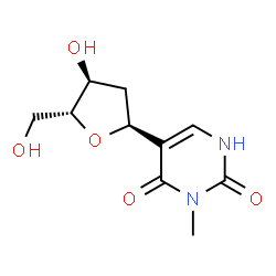 ChemSpider 2D Image | (1S)-1,4-Anhydro-2-deoxy-1-(3-methyl-2,4-dioxo-1,2,3,4-tetrahydro-5-pyrimidinyl)-D-erythro-pentitol | C10H14N2O5