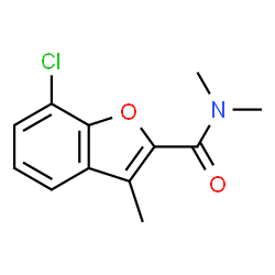 ChemSpider 2D Image | 7-Chloro-N,N,3-trimethyl-1-benzofuran-2-carboxamide | C12H12ClNO2
