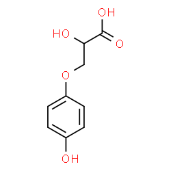 ChemSpider 2D Image | 2-Hydroxy-3-(4-hydroxyphenoxy)propanoic acid | C9H10O5