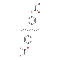 ChemSpider 2D Image | 3,4-Hexanediyldi-4,1-phenylene bis(bromoacetate) | C22H24Br2O4