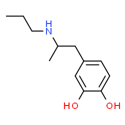 ChemSpider 2D Image | 4-[2-(Propylamino)propyl]-1,2-benzenediol | C12H19NO2