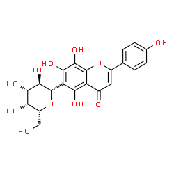 ChemSpider 2D Image | 4H-1-Benzopyran-4-one, 6-beta-D-galactopyranosyl-5,7,8-trihydroxy-2-(4-hydroxyphenyl)- | C21H20O11
