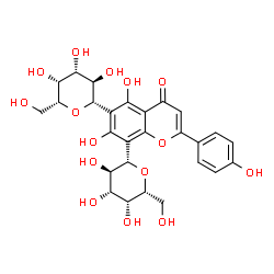 ChemSpider 2D Image | 4H-1-Benzopyran-4-one, 6,8-di-beta-D-galactopyranosyl-5,7-dihydroxy-2-(4-hydroxyphenyl)- | C27H30O15