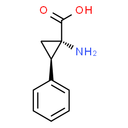 ChemSpider 2D Image | (1S,2R)-1-Amino-2-phenylcyclopropanecarboxylic acid | C10H11NO2
