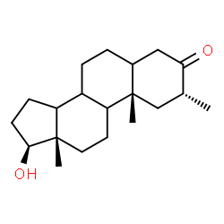 ChemSpider 2D Image | (2alpha,8xi,9xi,14xi,17beta)-17-Hydroxy-2-methylandrostan-3-one | C20H32O2