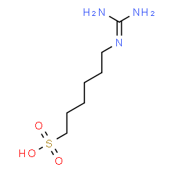 ChemSpider 2D Image | 6-[(Diaminomethylene)amino]-1-hexanesulfonic acid | C7H17N3O3S