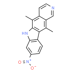 ChemSpider 2D Image | 5,11-Dimethyl-8-nitro-6H-pyrido[4,3-b]carbazole | C17H13N3O2