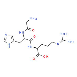 ChemSpider 2D Image | Glycyl-L-histidyl-N~5~-(diaminomethylene)-L-ornithine | C14H24N8O4