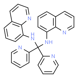 ChemSpider 2D Image | 1,1-Di(2-pyridinyl)-N,N'-di(8-quinolinyl)methanediamine | C29H22N6